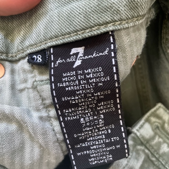 NEW 7 FOR ALLMAN KIND HIGH WAISTED SHORTS - Picture 9 of 10